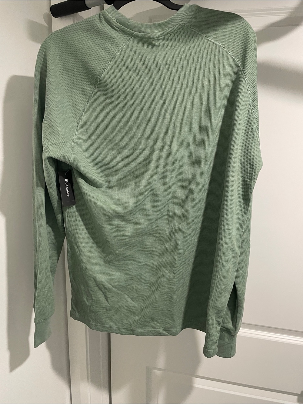 Bluenotes Light Sage Waffle Knit Long Sleeve